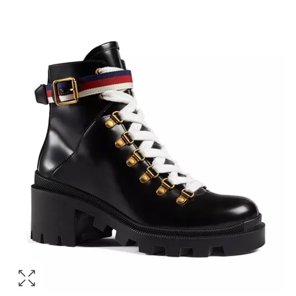 gucci boots white laces